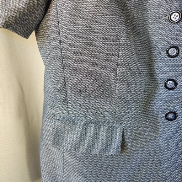 Giorgio Sant'Angelo Short Sleeve Black and White Blazer Size 12 - Picture 4 of 5